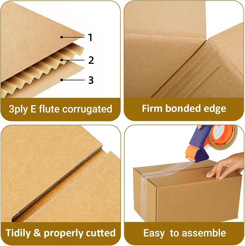 zmybcpack 25 pack Shipping Boxes 10x7x5 inch Cardboard Box Mailers, Kraft Corrugated Mailer Cardboard Shipping Mailers For Small Business, Mailing, Packing and Storage - Image 3